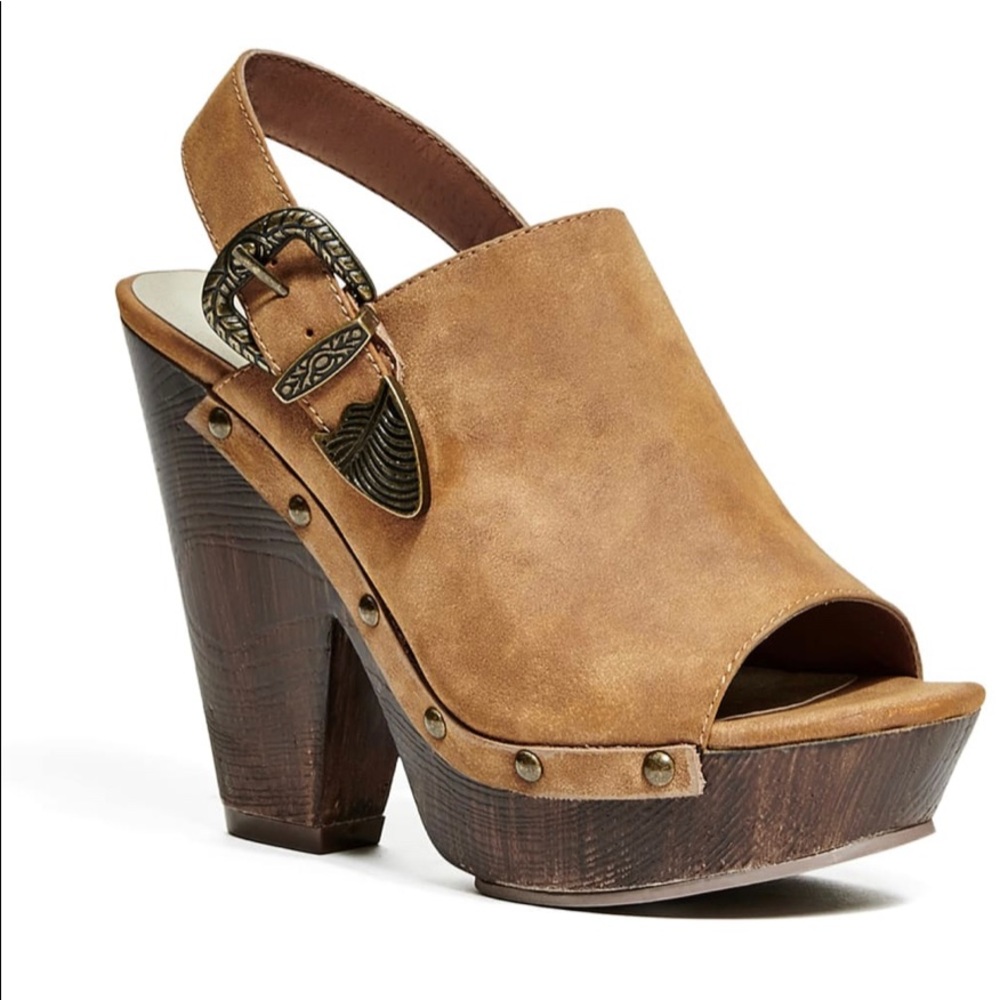 Stripe Open Toe Clogs